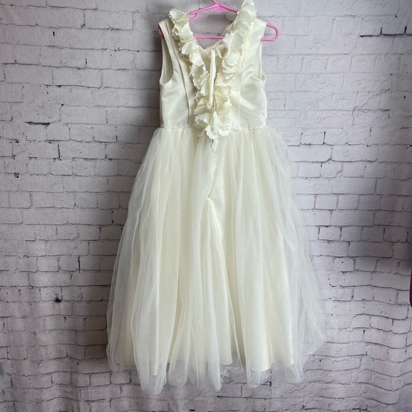 Trish Scully cream Aeralina formal dress size 6 jr. bride flower girl dress - Picture 3 of 12